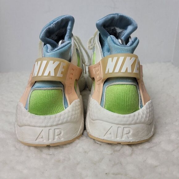 Nike Air Huarache SE Sail Womens Size 12 White/Orange/Blue Running Shoes - Picture 4 of 10